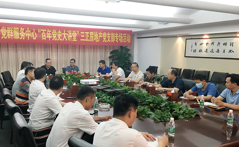 三正房地產(chǎn)黨支部舉行“百年黨史大講堂”主題黨日活動(dòng).jpg 三正房地產(chǎn)黨支部舉行“百年黨史大講堂”主題黨日活動(dòng).jpg